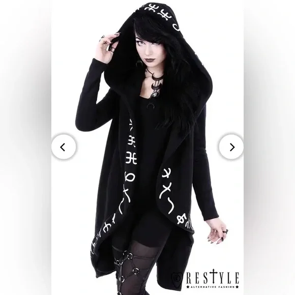 Runic jacket with oversized hood "RUNES HOODIE" - Picture 1 of 5